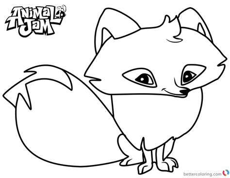 Animal Jam Arctic Fox Coloring Pages