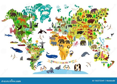 Animal World Map by Katharina Kozak on Dribbble