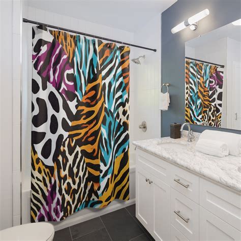 Add a Wild Touch to Your Bathroom with an Animal Print Shower Curtain