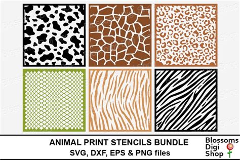 Download Animal Print Stencils Files For Crafts
