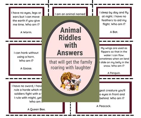 Animal Riddles For Kids With Answers