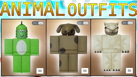 Animal Roblox Outfits Part-II – Roblox Outfits