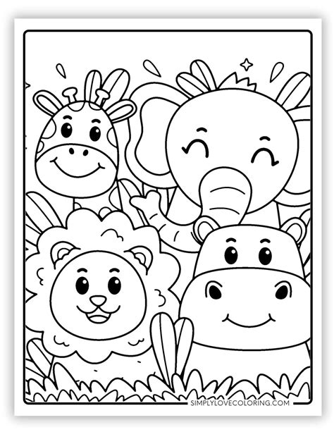Animal Safari Coloring Pages