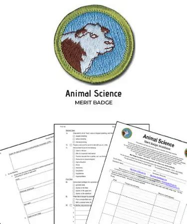 Animal Science Merit Badge Worksheet