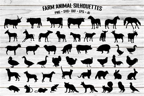 Download Animal Silhouettes Cut Files