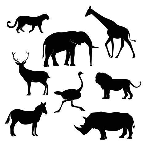 Download Animal Silhouettes Cut Images