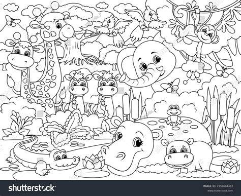 Animals At The Zoo Coloring Pages