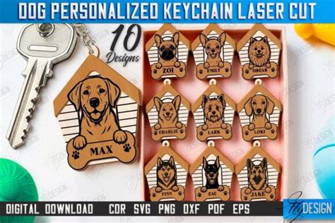 Download Animals Dog Keychain Silhouette DXF Files