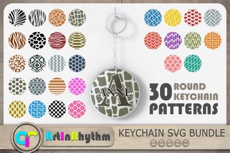 Download Animals Round Pattern, Keychain Svg Commercial Use For Crafts