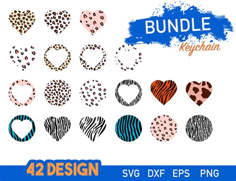Download Animals Round Pattern, Keychain Svg Cricut SVG DXF Files