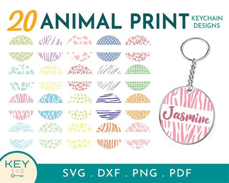 Download Animals Round Pattern, Keychain Svg Cut Files