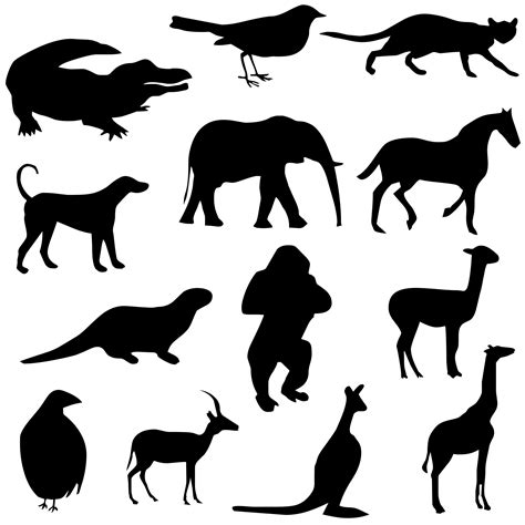 Download Animals Silhouettes For Crafts