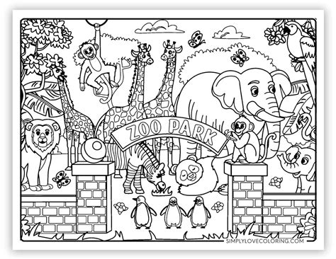 Animals Zoo Animal Coloring Pages
