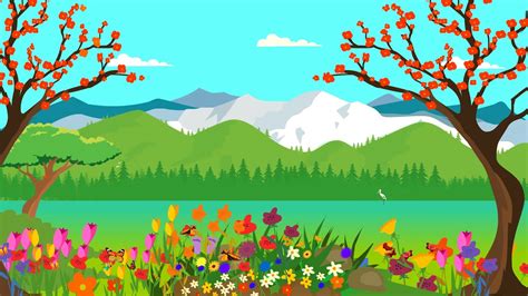 Animated Flower Garden Background