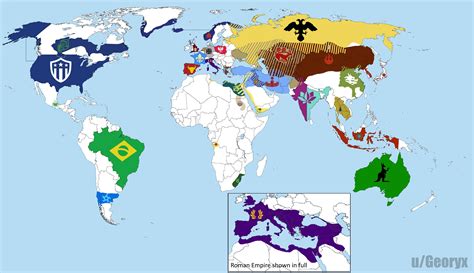 So I made this map of the historical colonial empires. There are only