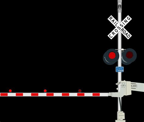 Animated Railroad Crossing Signal