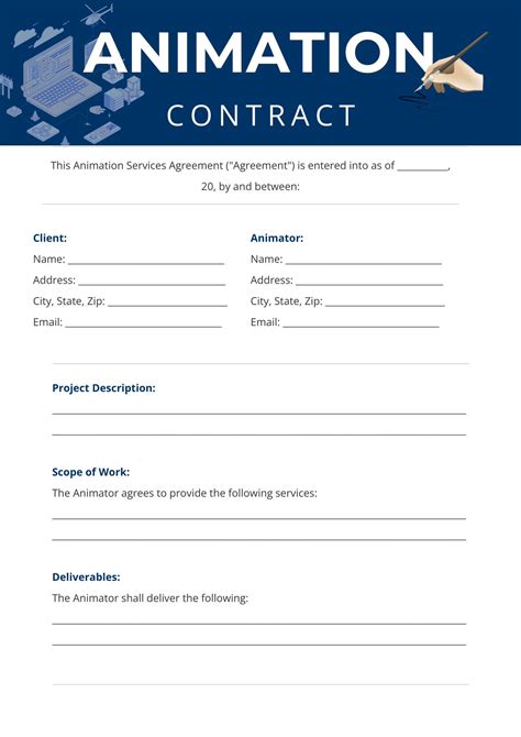 Animation Contract Pdf