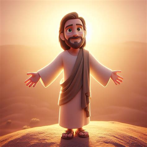 Experience the Divine With Stunning Animation Pictures of Jesus
