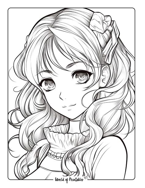 Anime Printable Coloring Page