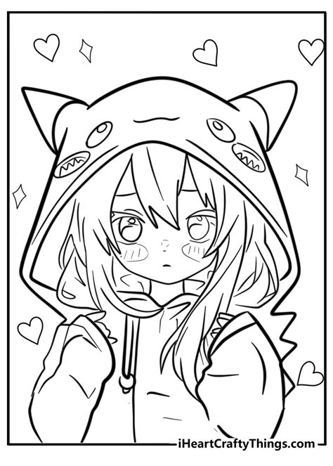 Anime Girl Coloring Sheet