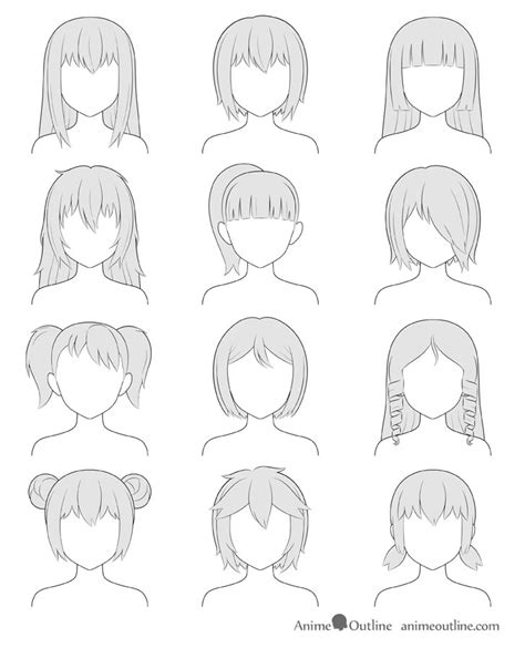 Anime Hair Tutorial Tumblr Tumblr Hairstyles Drawing