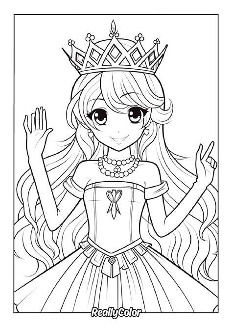 Anime Princess Coloring Pages