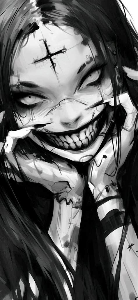 Anime Scary Face Drawing