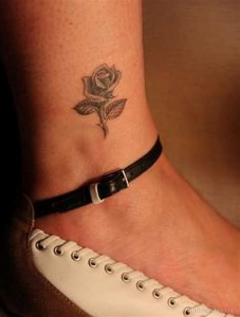 50 Fabulous Rose Tattoos On Ankle