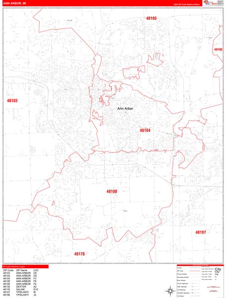 Ann Arbor Zip Codes Map Washington Map State