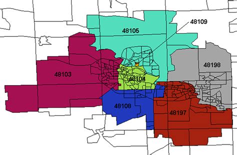 Ann Arbor Zip Code Map