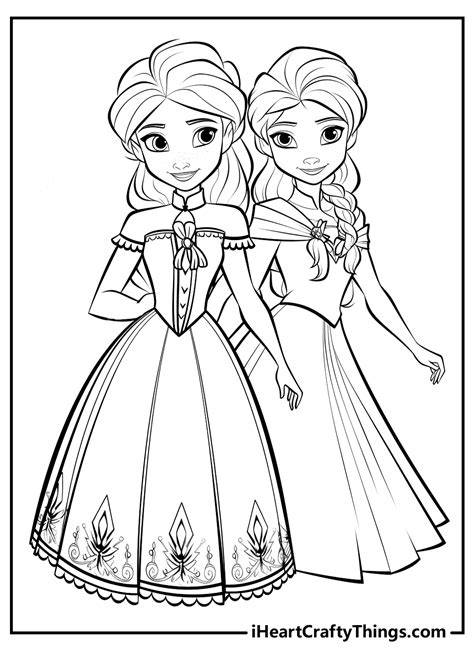 Anna Elsa Coloring Pages