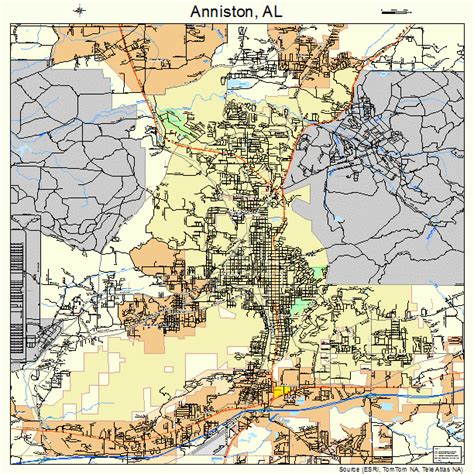 Anniston AL Zip Code Map