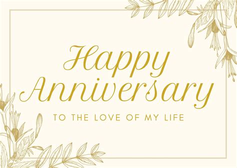 Anniversary Card Template Word