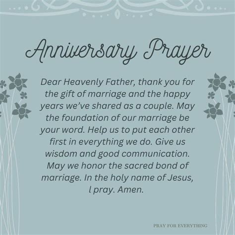 Anniversary Prayer Quotes