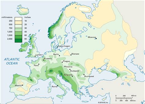 Europe Annual Rainfall [1600 × 1148] MapPorn