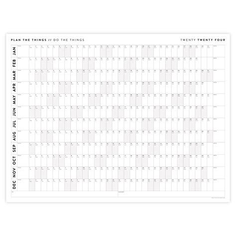 2024 Year Calendar Isolated on White Background Vector Stock Vector