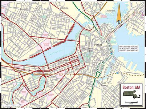 Map of Downtown Boston Boston Downtown Boston map, Boston college