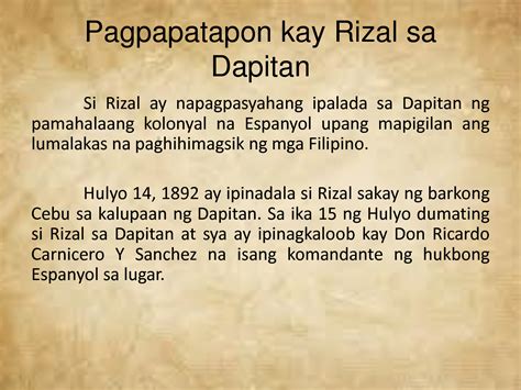 Ano Ang Dahilan Sa Pagpapatapon Kay Rizal Sa Dapitan