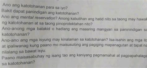 Ano Ang Katotohanan Para Sa Iyo