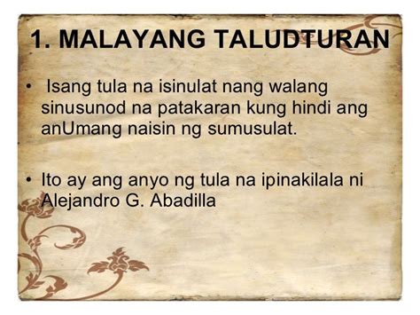 Ano Ang Malayang Taludturan