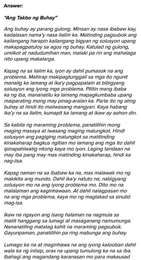 Ano Ang Paragraph Sa Tagalog
