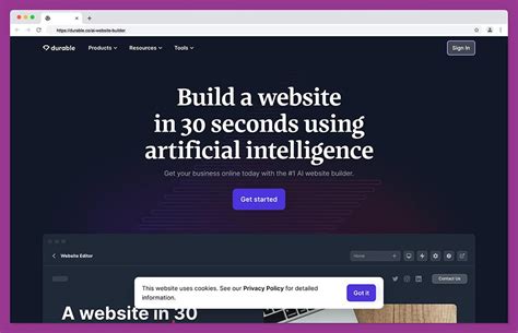 Another AI site builder