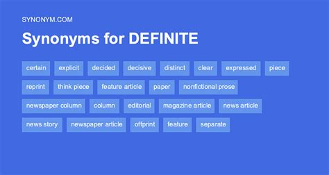 The Ultimate Thesaurus Guide: Discovering a Multitude of Synonyms for 'Definite'