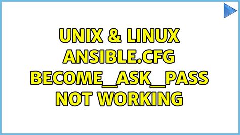 Ansible Become Ask Pass