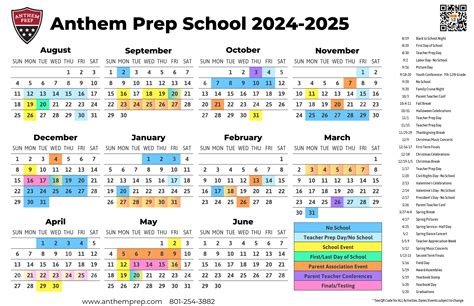 Anthem Prep Calendar