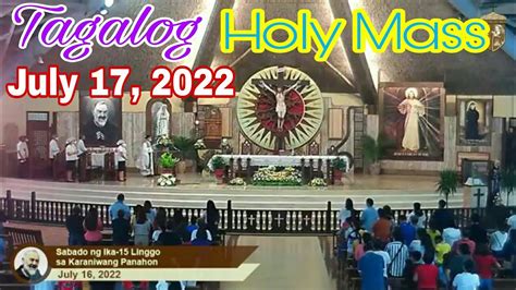 Anticipated Mass In Tagalog
