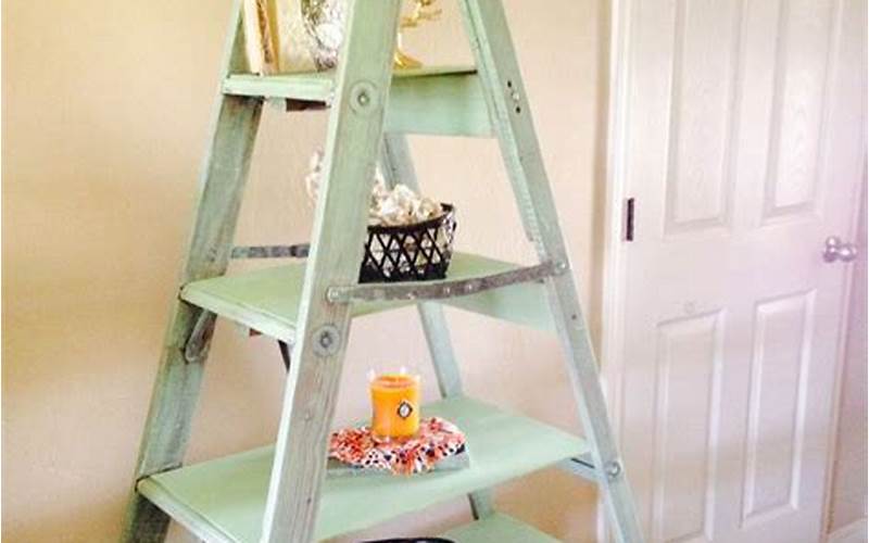 Antique Ladders As Shelving