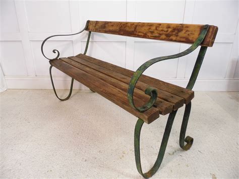 Antique Vintage Metal Park bench garden design Blacksmith Chic website