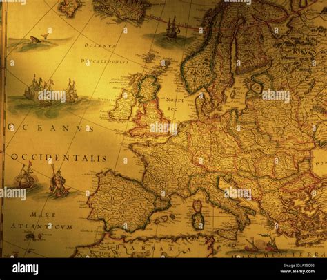 Old map of Europe up to 43"x 55" antique decor Style Decorative map
