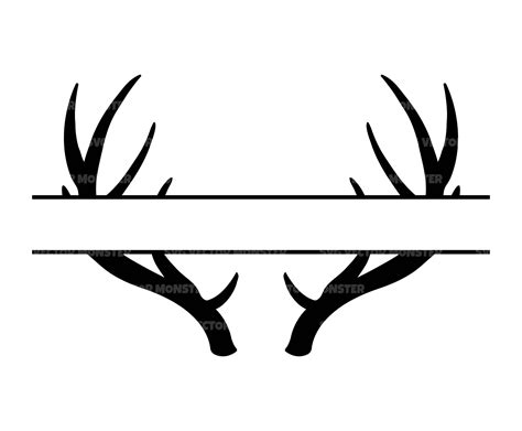 Grace Your Creations with Majestic Charm: Create Customized Masterpieces with Antler Monogram SVG.